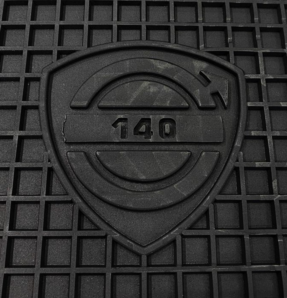 Mattesett tilbehør svart gummi