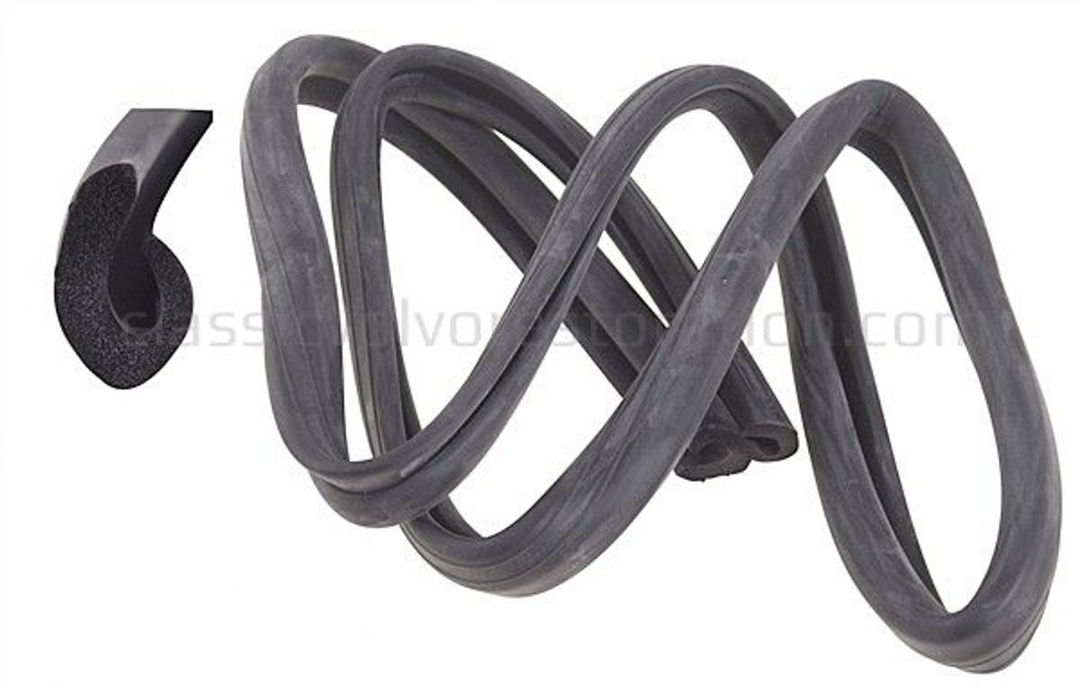 Gummiliste huv bakre