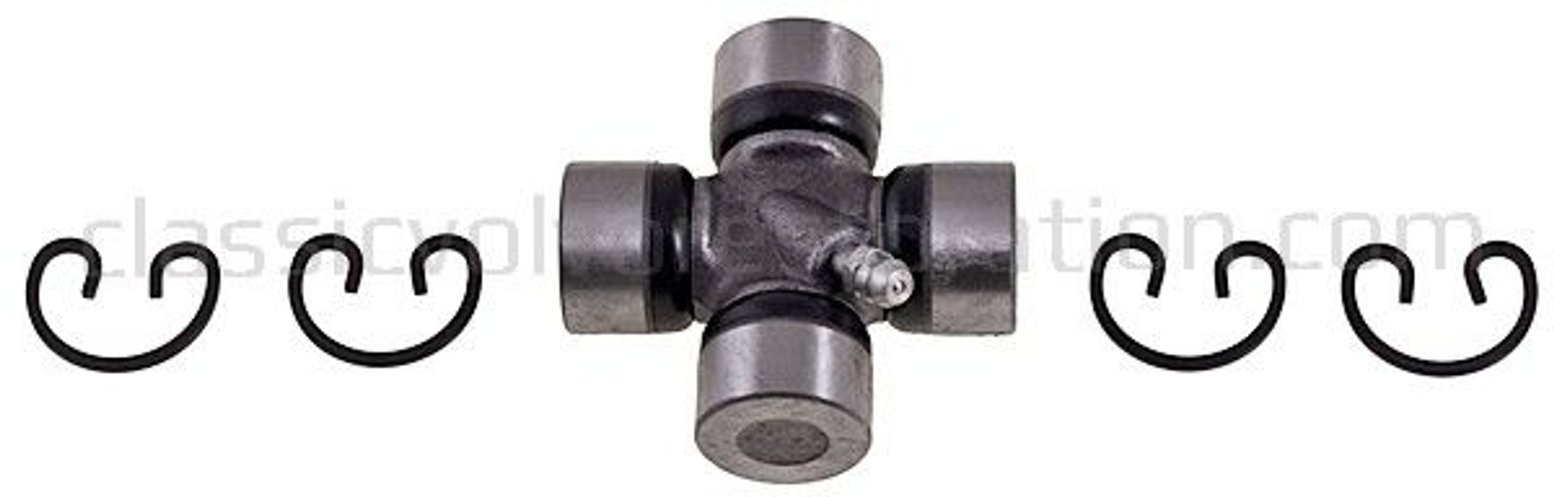 Universalkobling med smørenippel (aksel 44,5 mm) for Volvo PV444, PV544, Amazon, 1800, 140, 240, 740