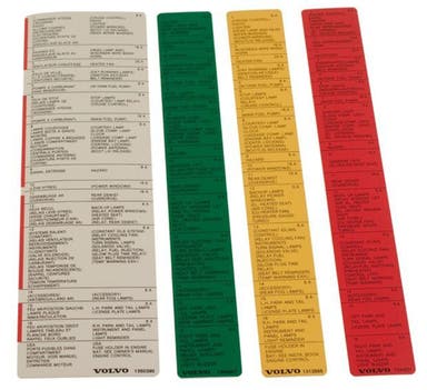Dekalsett til Volvo 240, 245, 260, 262, 265, 265 1979–84 (fransk og engelsk tekst)
