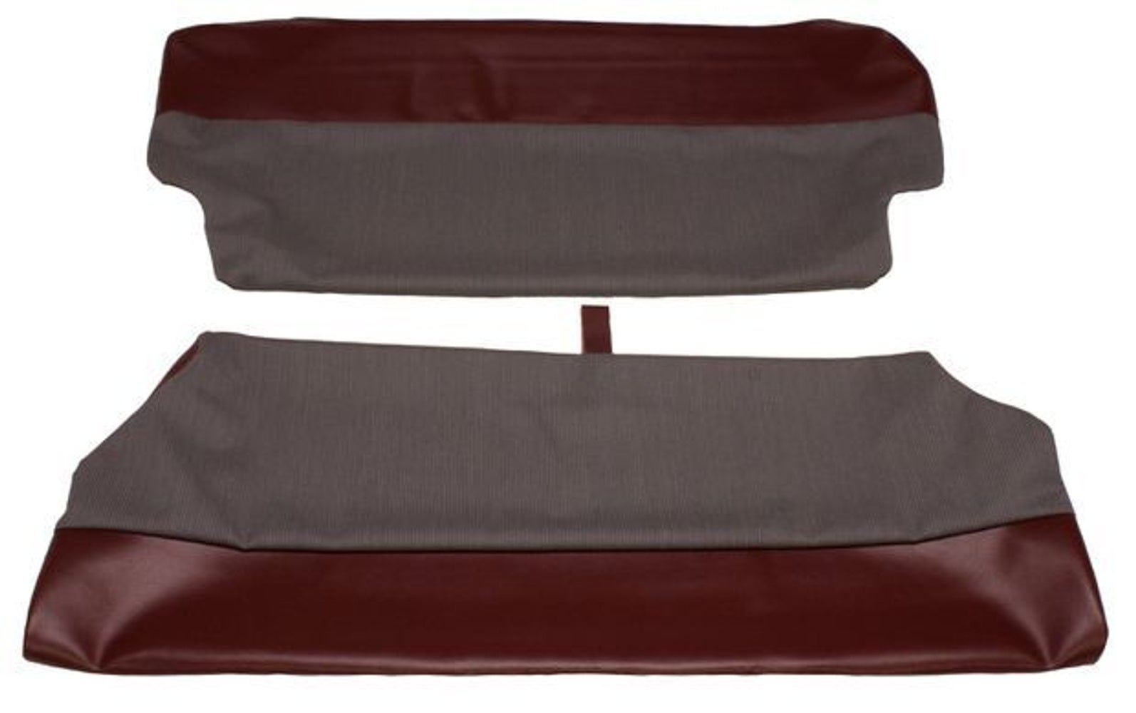 Trekk baksete vinrød/grå