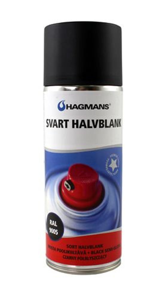 Lakk svart halvblank 400ml spray