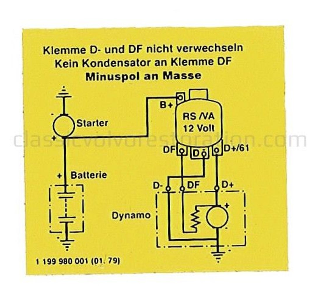 Ladeklistremerke for laderelé 12V — bild 2 av 2