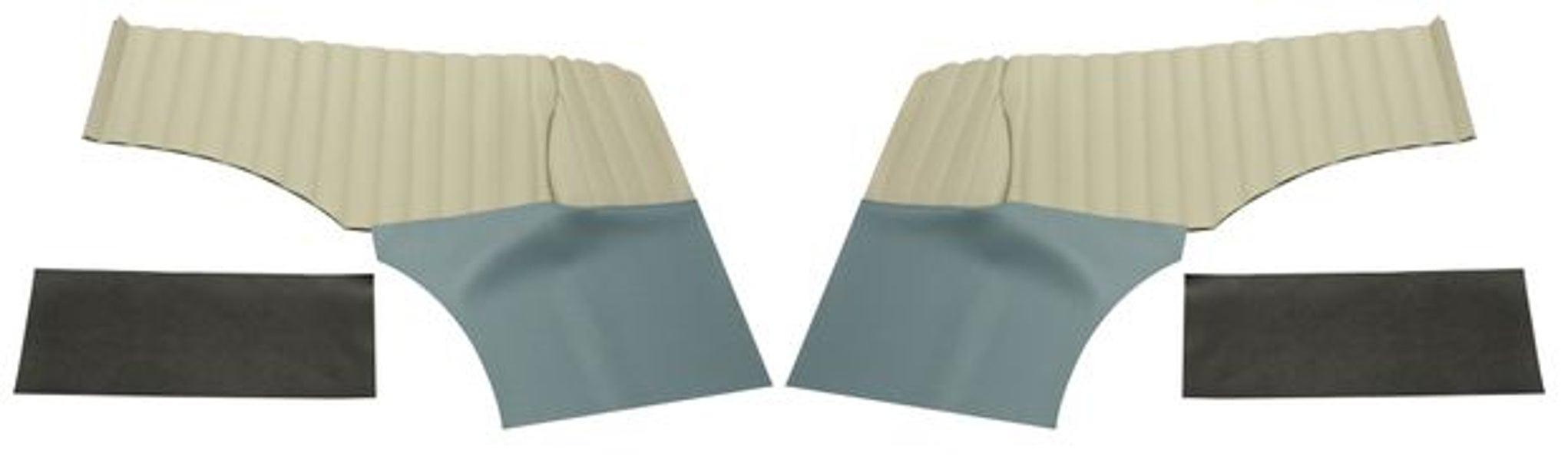 Panel bakre side US blå/beige