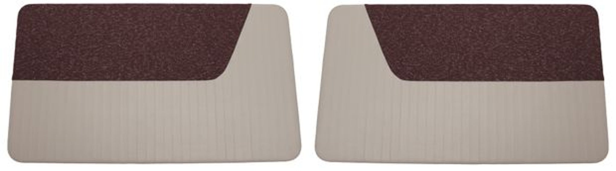 Panel dør rød/grå helstoff