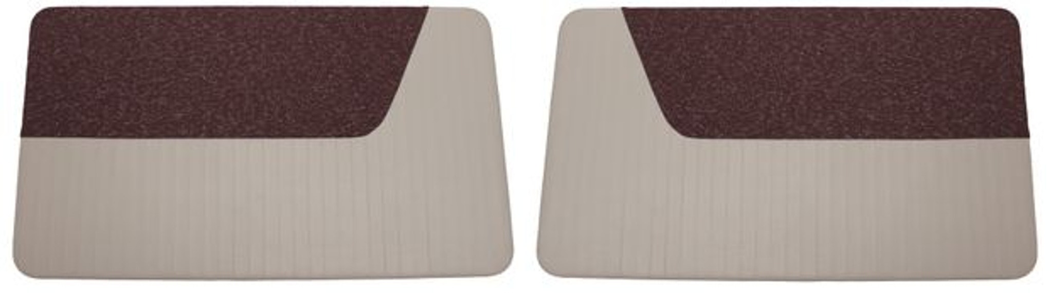 Panel dør rød/grå helstoff