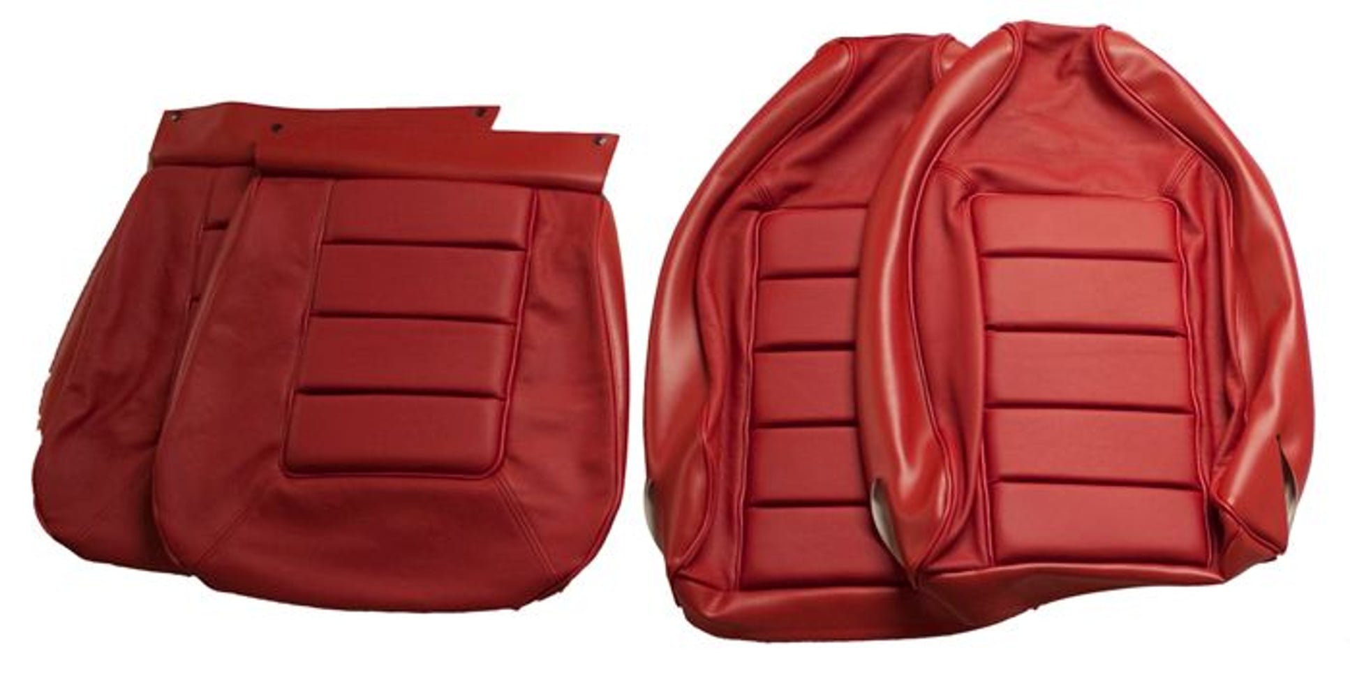 Trekk fremsetstolar rødt skinn