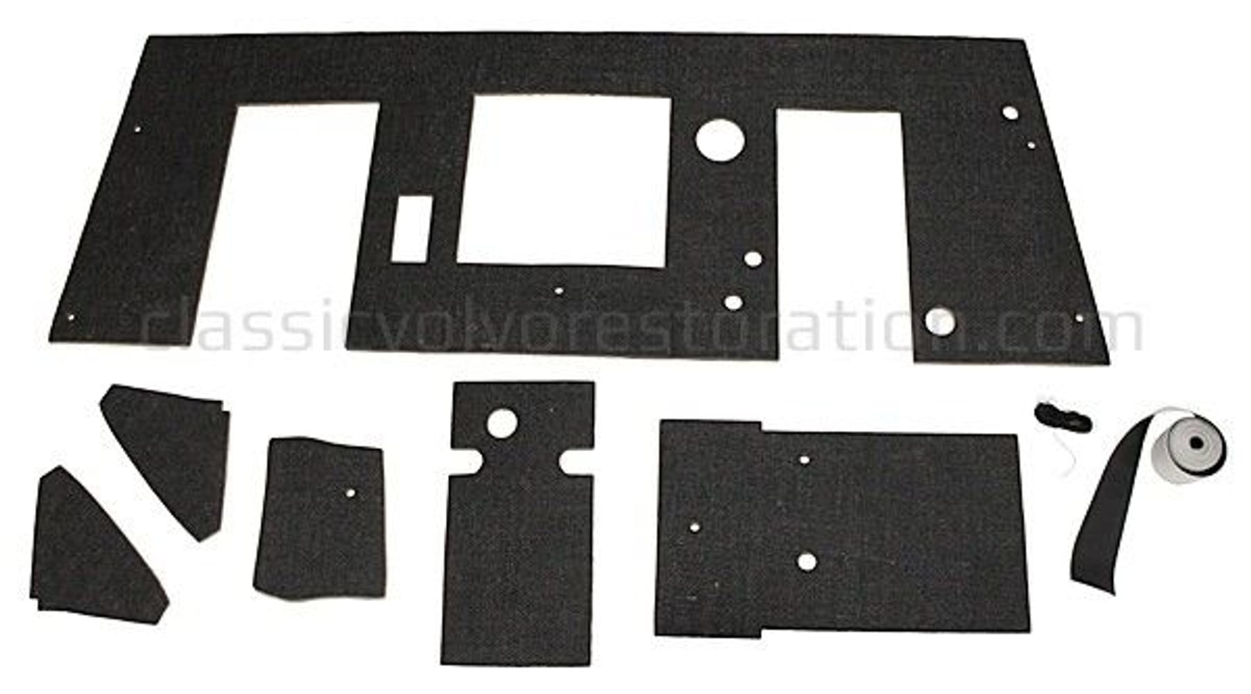 Gulvmatte dashbord svart