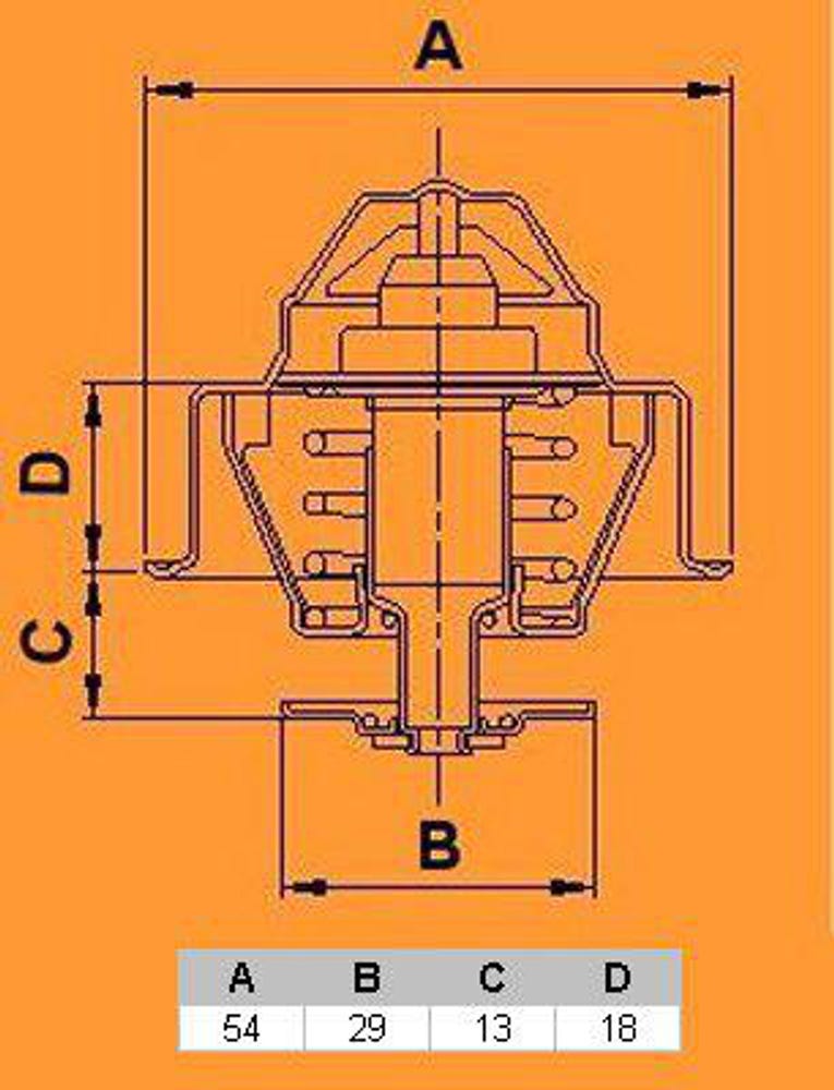 Termostat B19, B21, B23, B200, B230 (92°C) for Volvo 240, 740, 760, 780, 940, 960 — bild 2 av 3